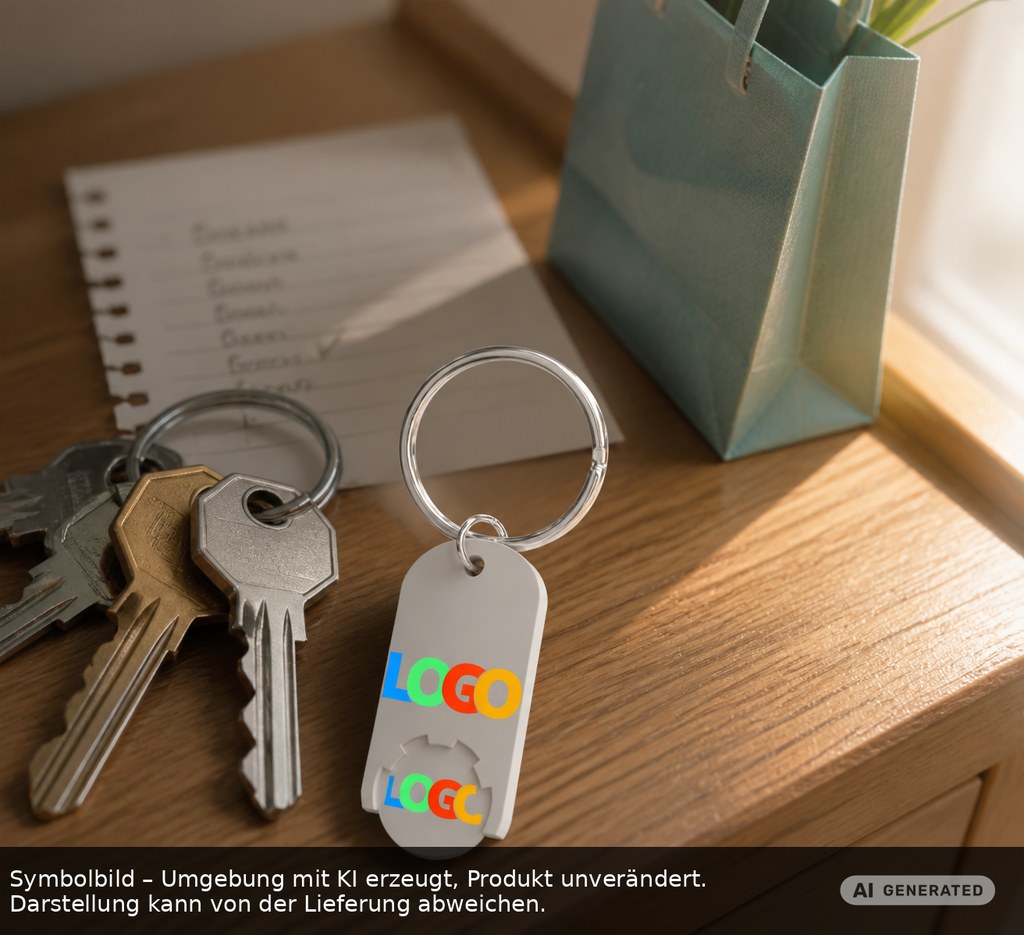 Chiphalter mit 1€-Chip "Alpha" als Werbeartikel mit Logo bedrucken