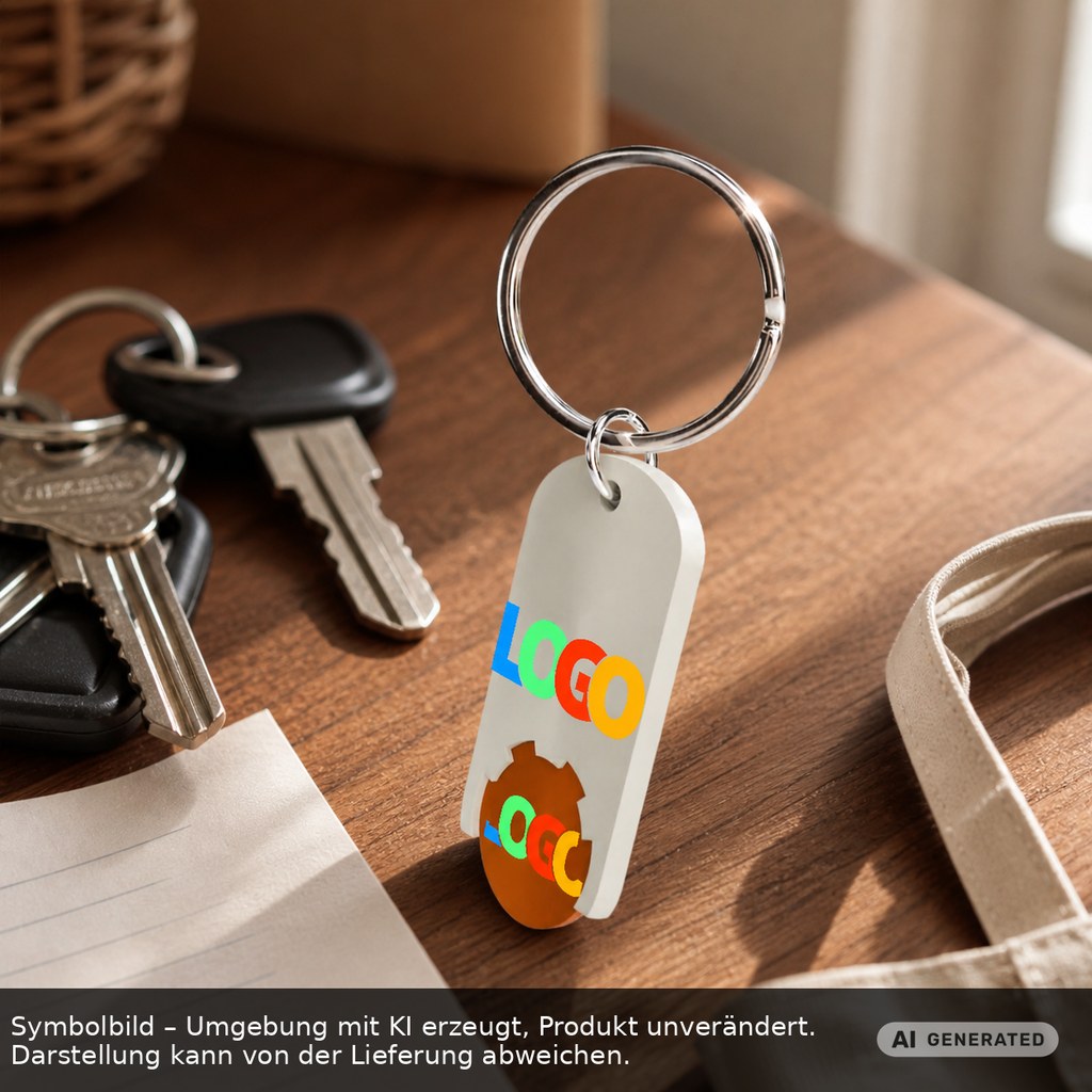 Chiphalter mit 1€-Chip "Alpha" als Werbeartikel mit Logo bedrucken