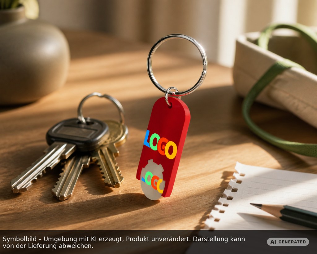 Chiphalter mit 1€-Chip "Alpha" als Werbeartikel mit Logo bedrucken