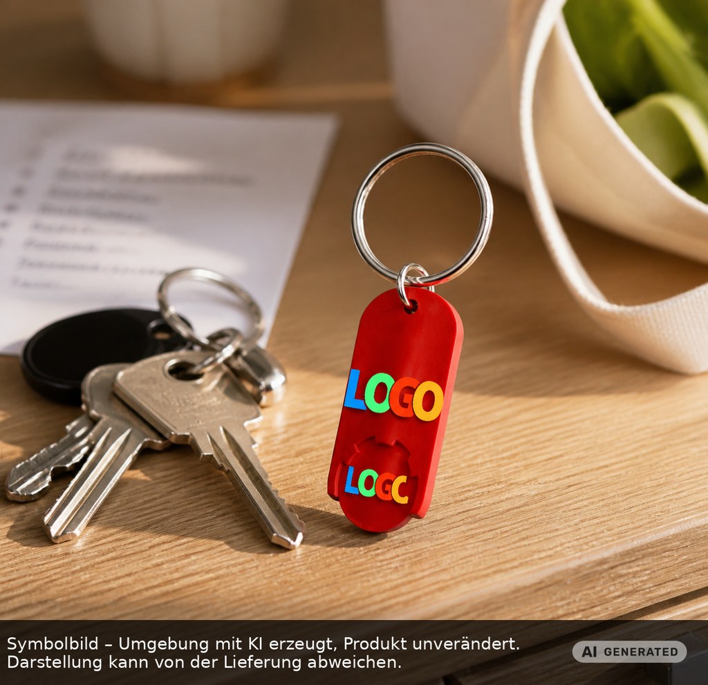 Chiphalter mit 1€-Chip "Alpha" als Werbeartikel mit Logo bedrucken
