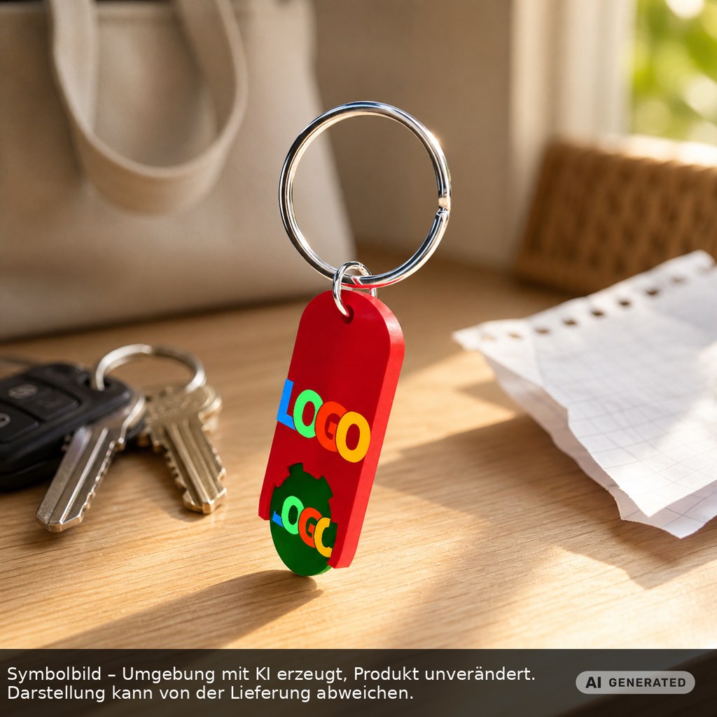 Chiphalter mit 1€-Chip "Alpha" als Werbeartikel mit Logo bedrucken