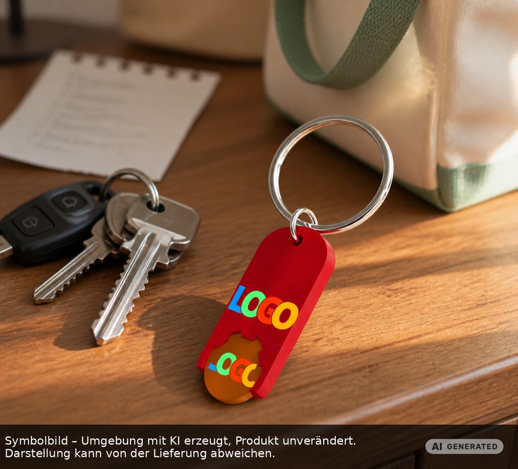 Chiphalter mit 1€-Chip "Alpha" als Werbeartikel mit Logo bedrucken