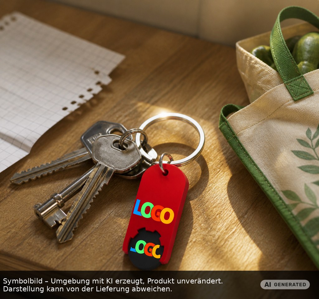 Chiphalter mit 1€-Chip "Alpha" als Werbeartikel mit Logo bedrucken