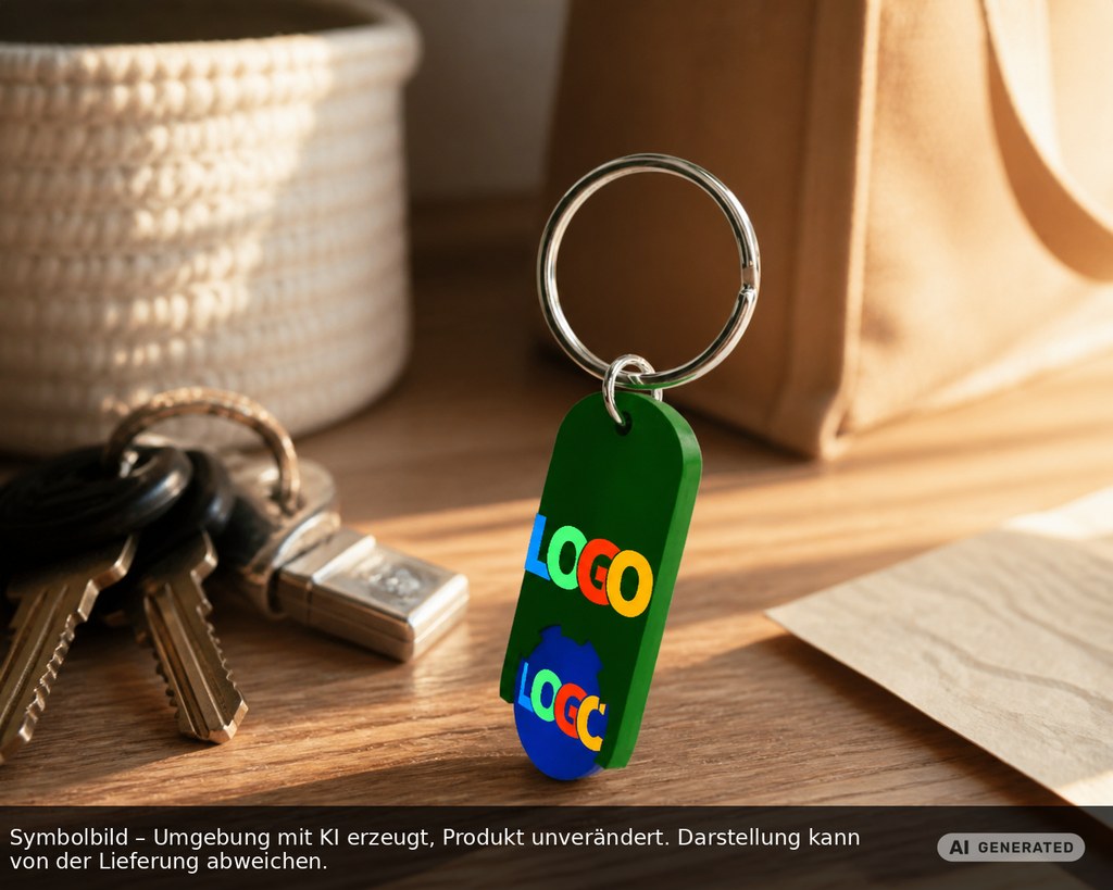 Chiphalter mit 1€-Chip "Alpha" als Werbeartikel mit Logo bedrucken