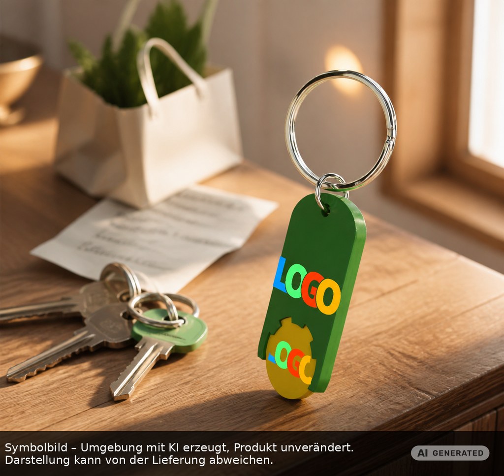 Chiphalter mit 1€-Chip "Alpha" als Werbeartikel mit Logo bedrucken