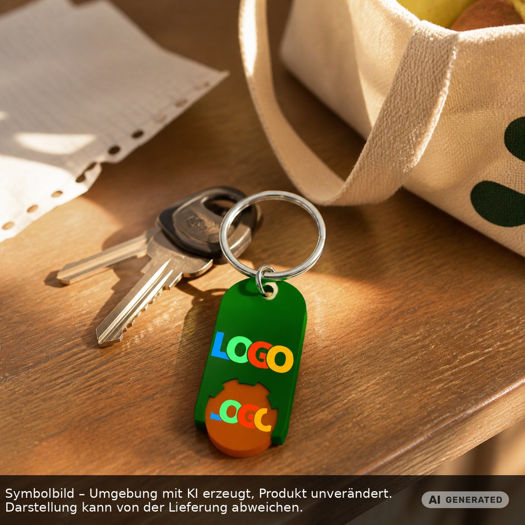 Chiphalter mit 1€-Chip "Alpha" als Werbeartikel mit Logo bedrucken