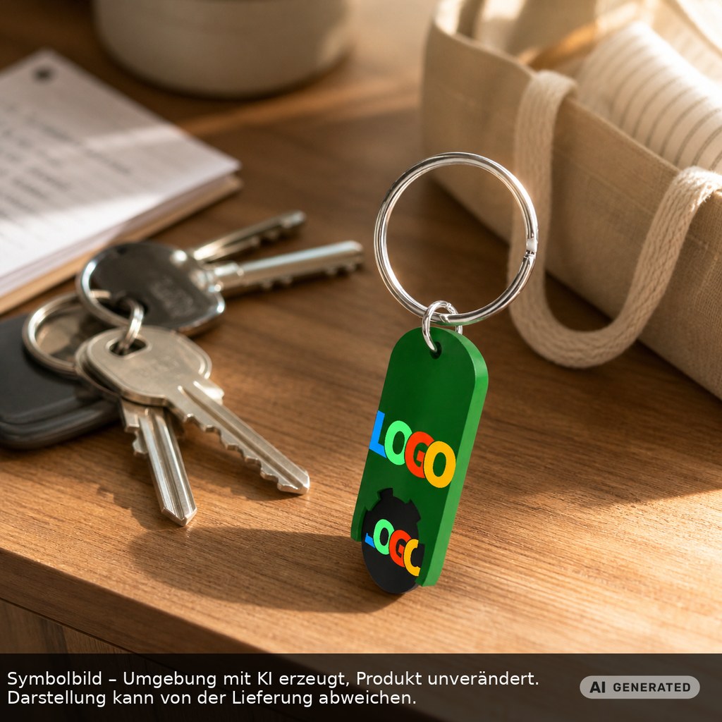 Chiphalter mit 1€-Chip "Alpha" als Werbeartikel mit Logo bedrucken