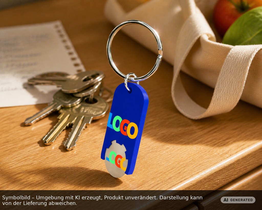 Chiphalter mit 1€-Chip "Alpha" als Werbeartikel mit Logo bedrucken
