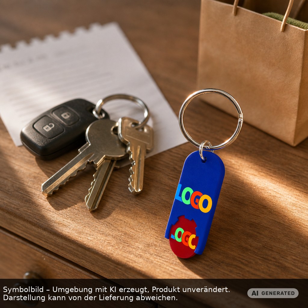 Chiphalter mit 1€-Chip "Alpha" als Werbeartikel mit Logo bedrucken