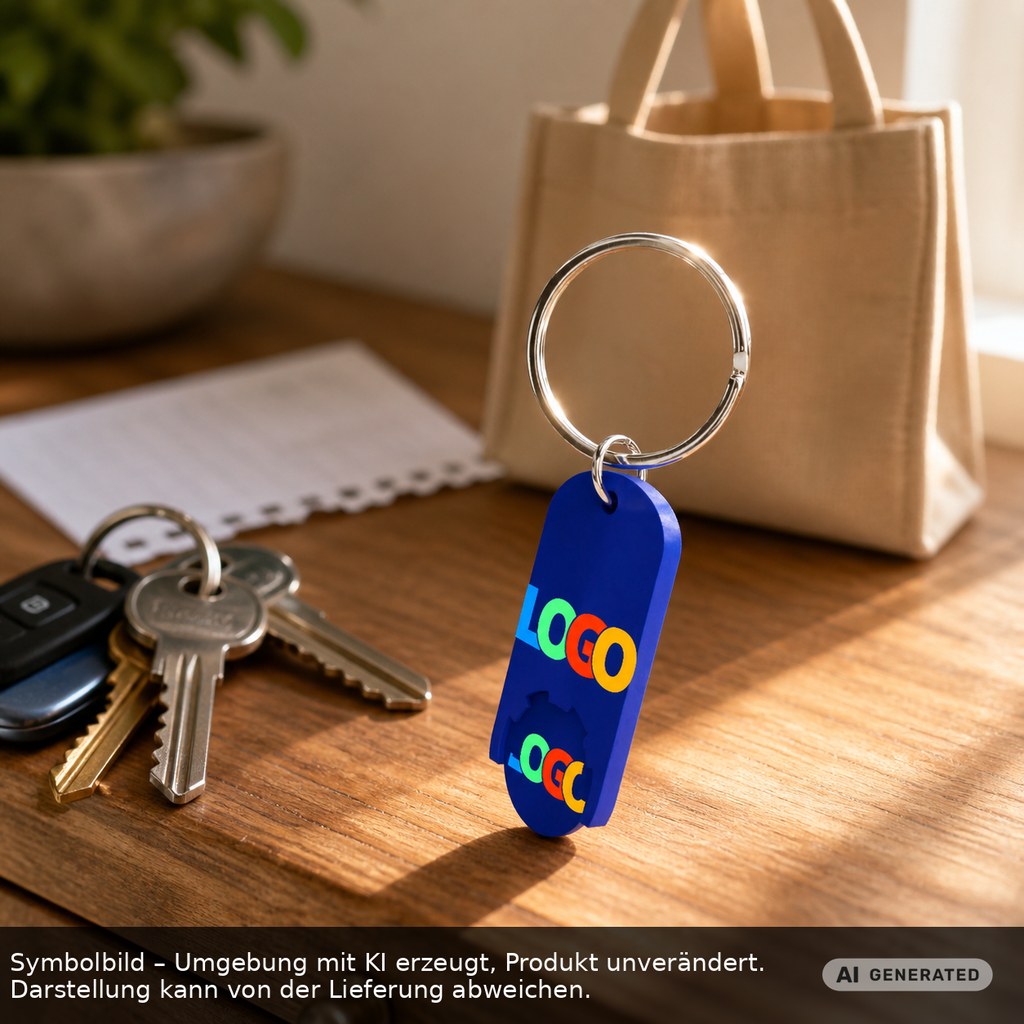 Chiphalter mit 1€-Chip "Alpha" als Werbeartikel mit Logo bedrucken