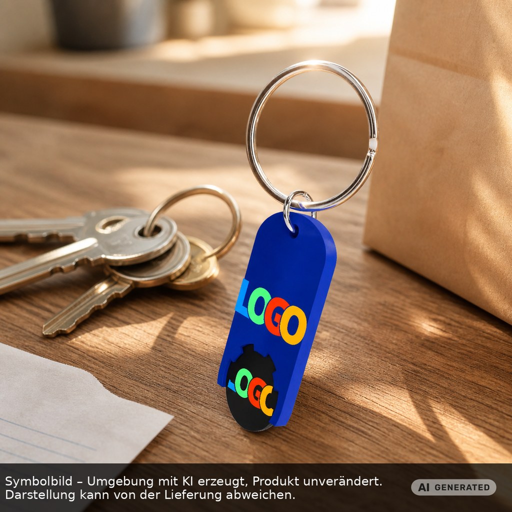 Chiphalter mit 1€-Chip "Alpha" als Werbeartikel mit Logo bedrucken