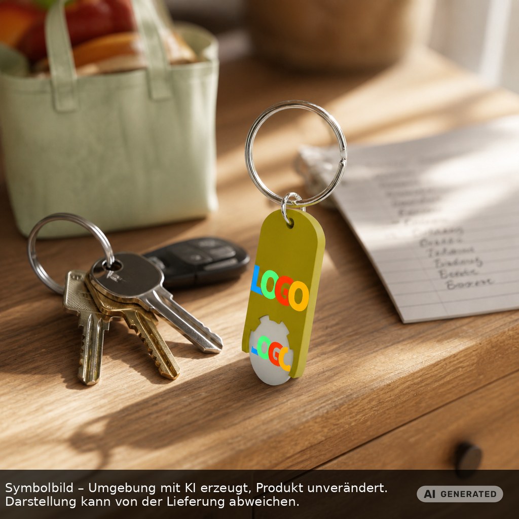 Chiphalter mit 1€-Chip "Alpha" als Werbeartikel mit Logo bedrucken