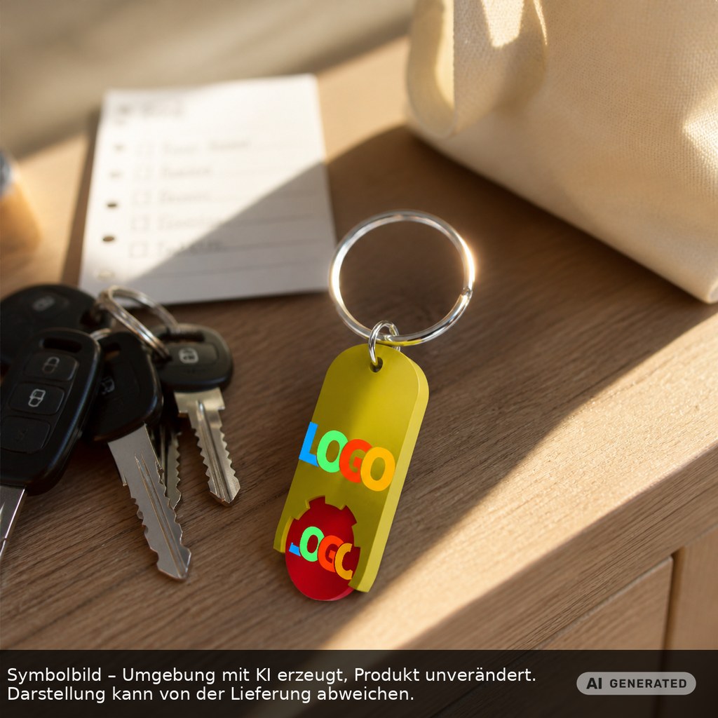 Chiphalter mit 1€-Chip "Alpha" als Werbeartikel mit Logo bedrucken