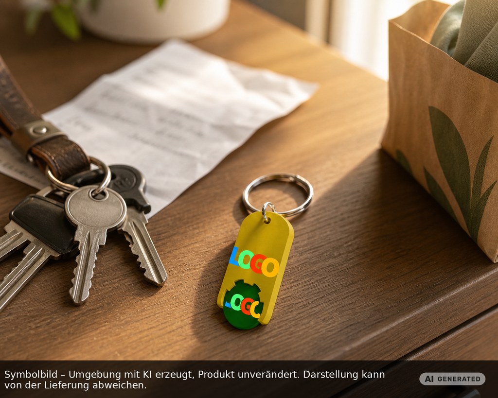 Chiphalter mit 1€-Chip "Alpha" als Werbeartikel mit Logo bedrucken