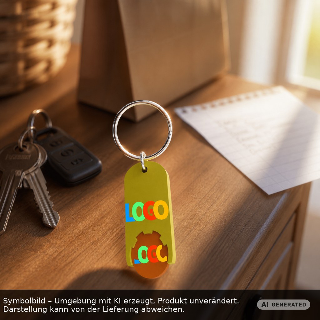 Chiphalter mit 1€-Chip "Alpha" als Werbeartikel mit Logo bedrucken