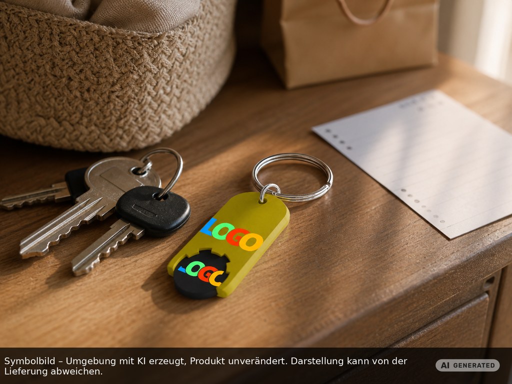 Chiphalter mit 1€-Chip "Alpha" als Werbeartikel mit Logo bedrucken
