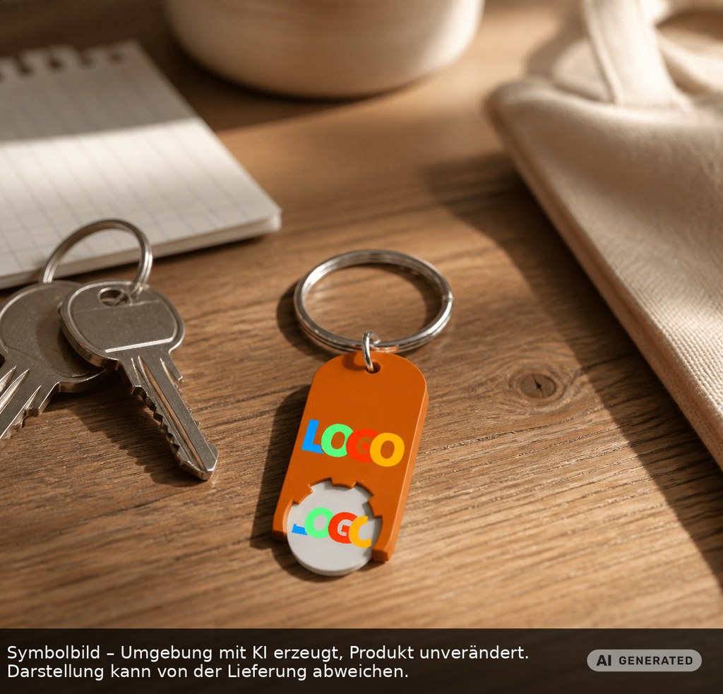 Chiphalter mit 1€-Chip "Alpha" als Werbeartikel mit Logo bedrucken