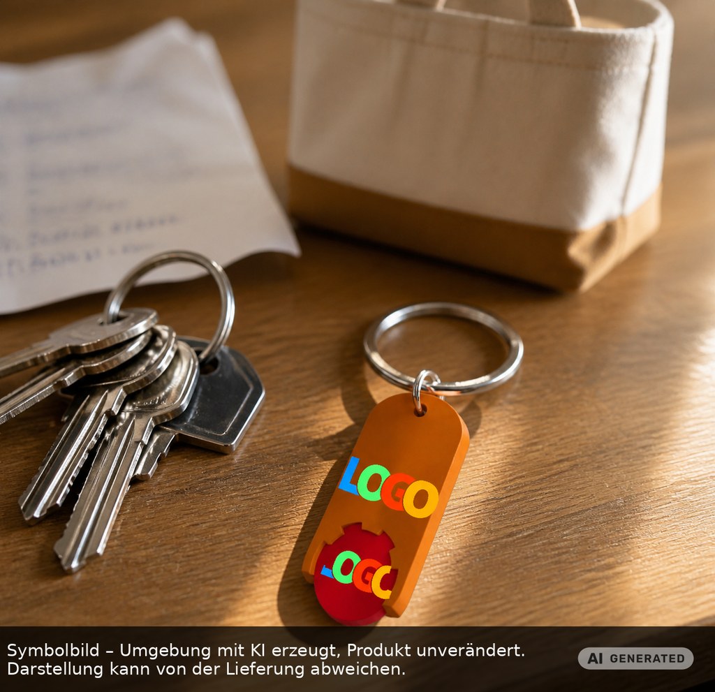 Chiphalter mit 1€-Chip "Alpha" als Werbeartikel mit Logo bedrucken