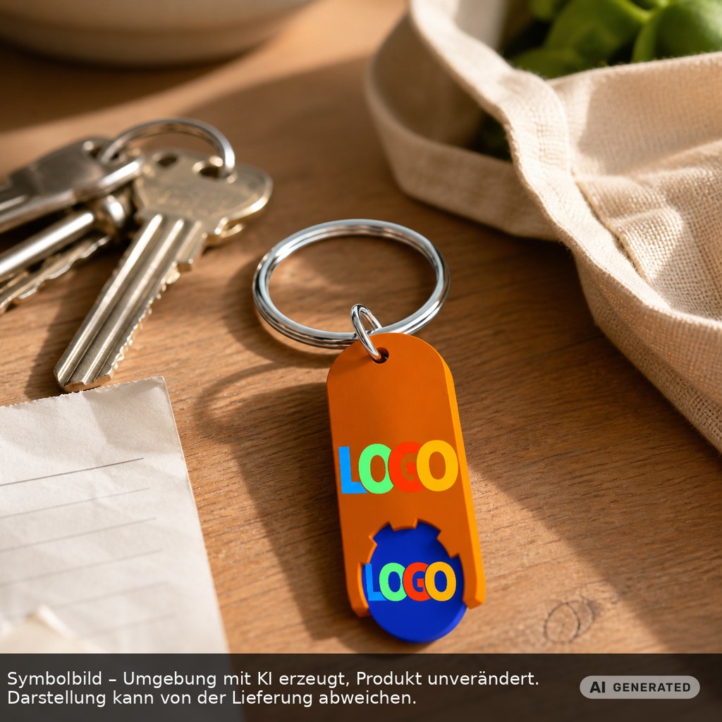 Chiphalter mit 1€-Chip "Alpha" als Werbeartikel mit Logo bedrucken