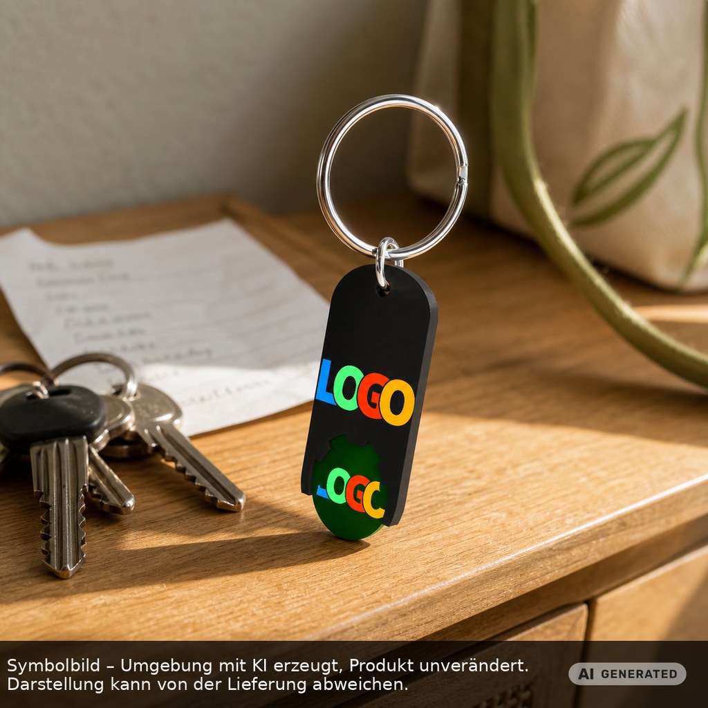 Chiphalter mit 1€-Chip "Alpha" als Werbeartikel mit Logo bedrucken
