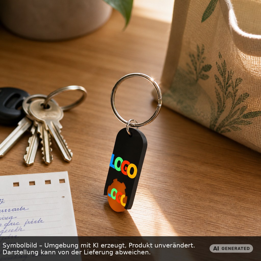 Chiphalter mit 1€-Chip "Alpha" als Werbeartikel mit Logo bedrucken