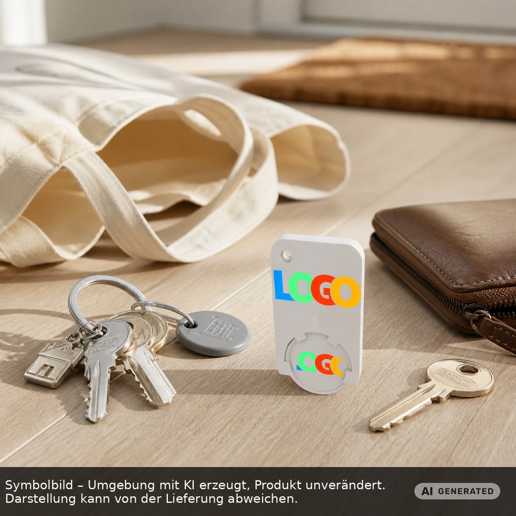 Chiphalter mit 1€-Chip "Beta" als Werbeartikel mit Logo bedrucken
