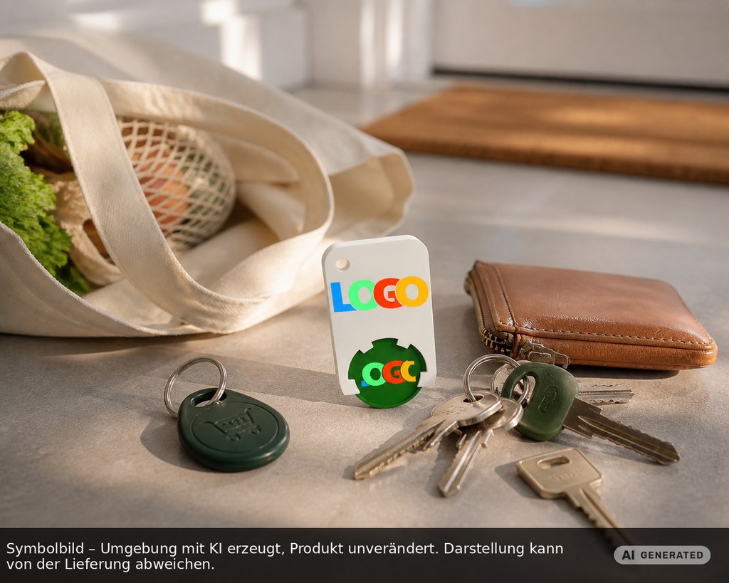 Chiphalter mit 1€-Chip "Beta" als Werbeartikel mit Logo bedrucken