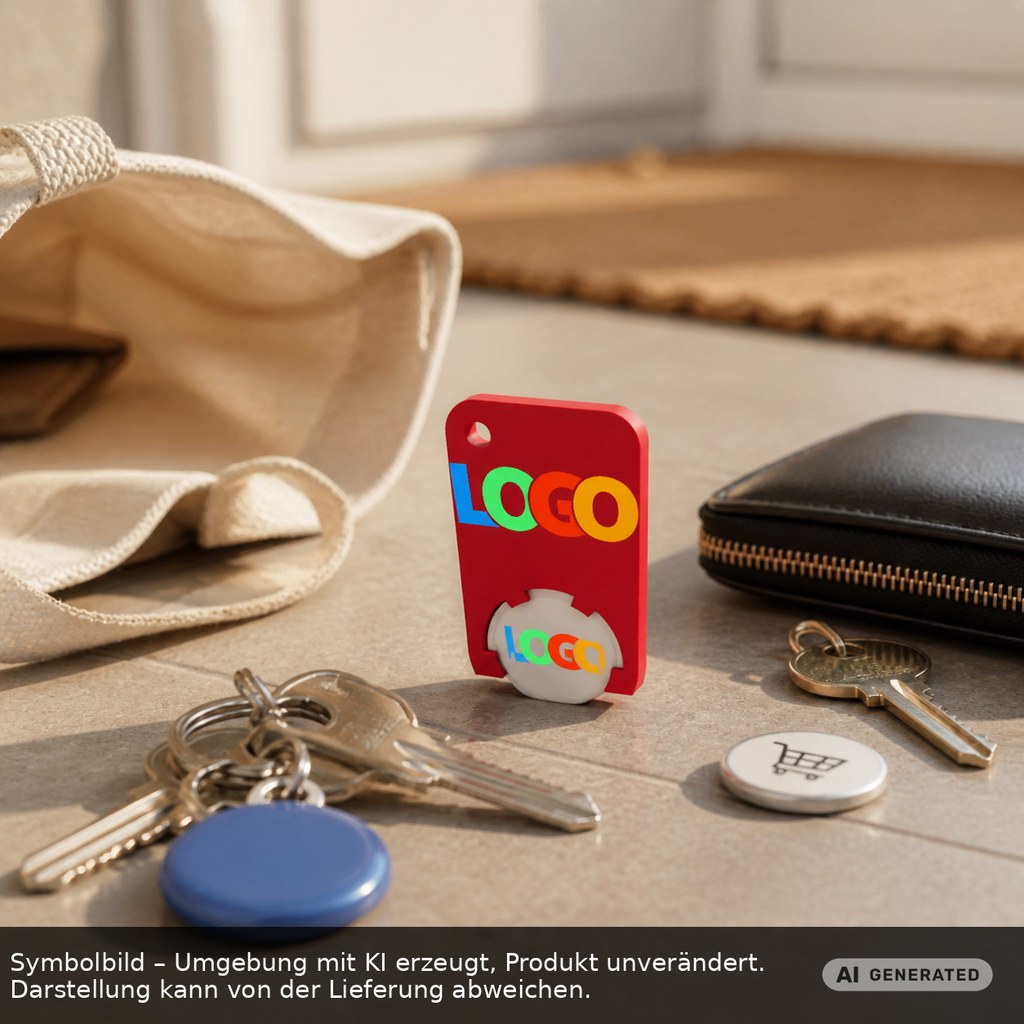 Chiphalter mit 1€-Chip "Beta" als Werbeartikel mit Logo bedrucken
