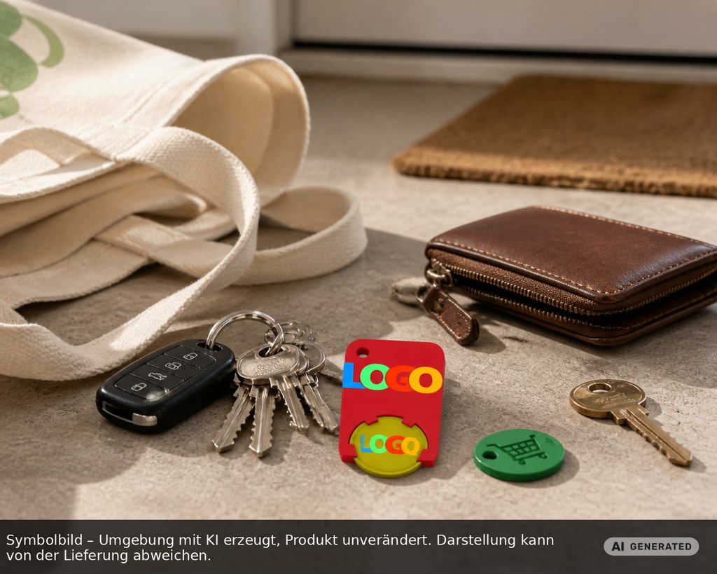 Chiphalter mit 1€-Chip "Beta" als Werbeartikel mit Logo bedrucken