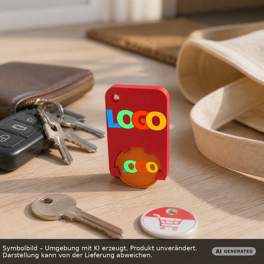 Chiphalter mit 1€-Chip "Beta" als Werbeartikel mit Logo bedrucken