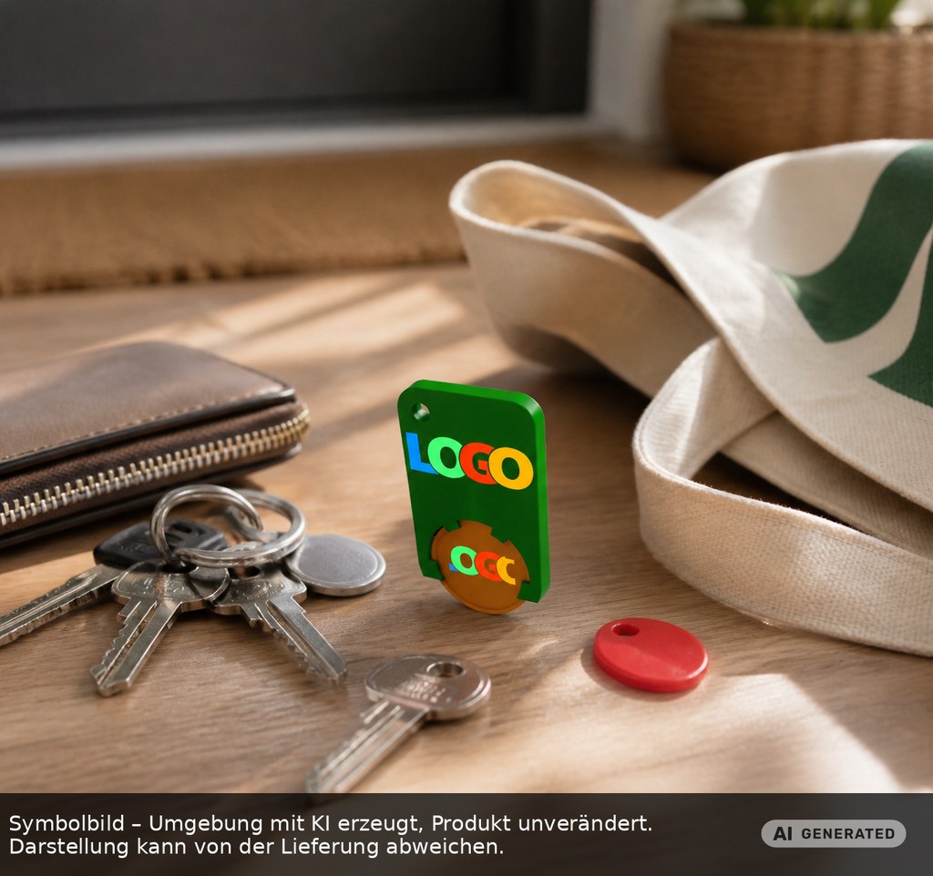 Chiphalter mit 1€-Chip "Beta" als Werbeartikel mit Logo bedrucken