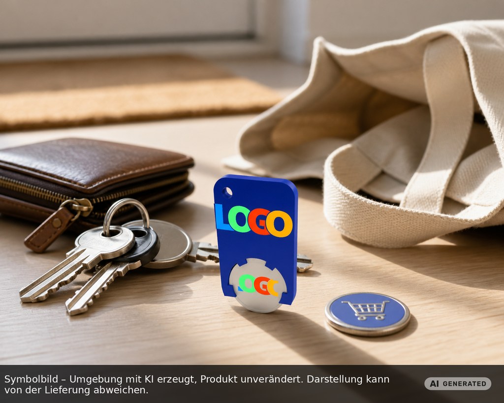 Chiphalter mit 1€-Chip "Beta" als Werbeartikel mit Logo bedrucken