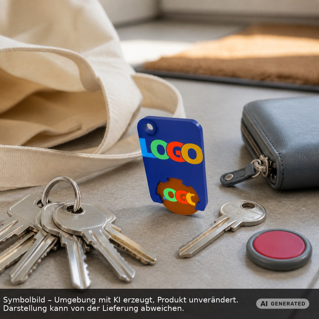 Chiphalter mit 1€-Chip "Beta" als Werbeartikel mit Logo bedrucken