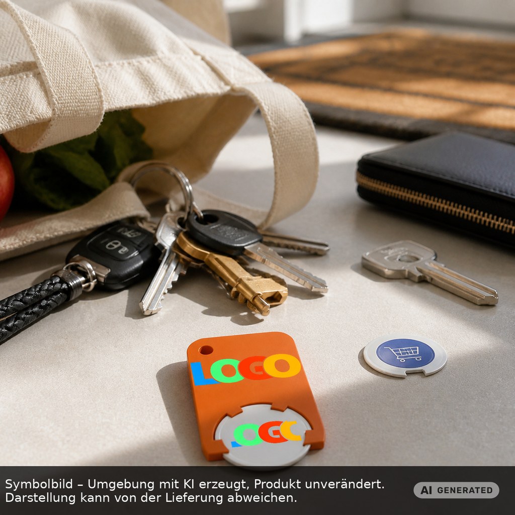 Chiphalter mit 1€-Chip "Beta" als Werbeartikel mit Logo bedrucken