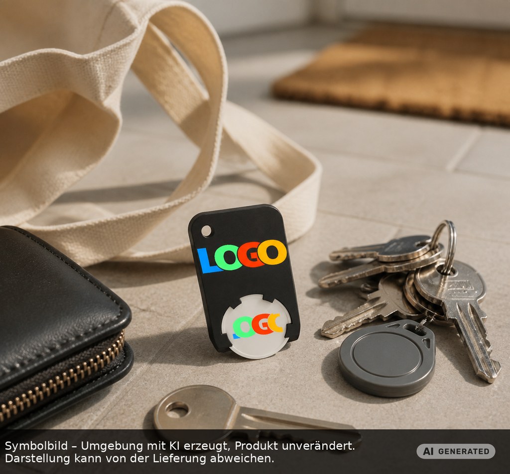 Chiphalter mit 1€-Chip "Beta" als Werbeartikel mit Logo bedrucken