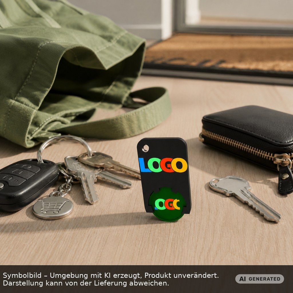 Chiphalter mit 1€-Chip "Beta" als Werbeartikel mit Logo bedrucken