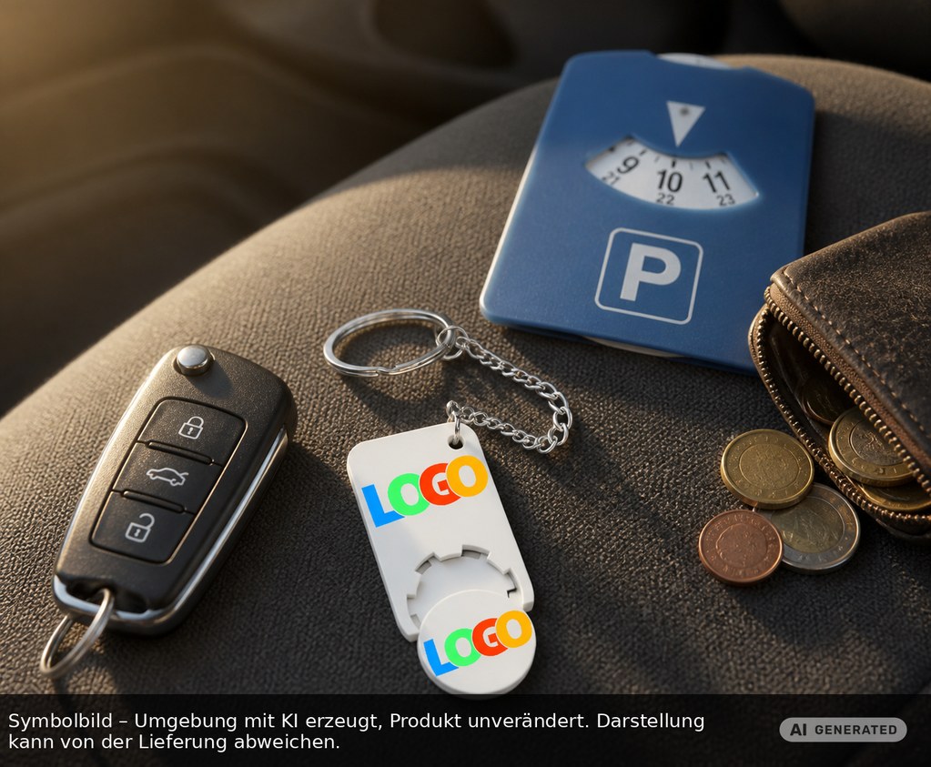 Chiphalter mit 1€-Chip "Beta" als Werbeartikel mit Logo bedrucken