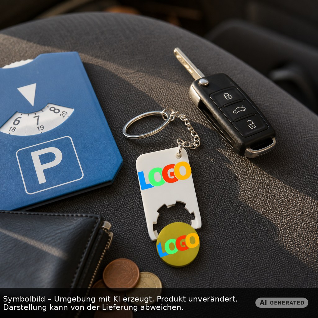 Chiphalter mit 1€-Chip "Beta" als Werbeartikel mit Logo bedrucken