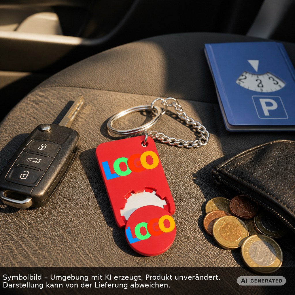 Chiphalter mit 1€-Chip "Beta" als Werbeartikel mit Logo bedrucken