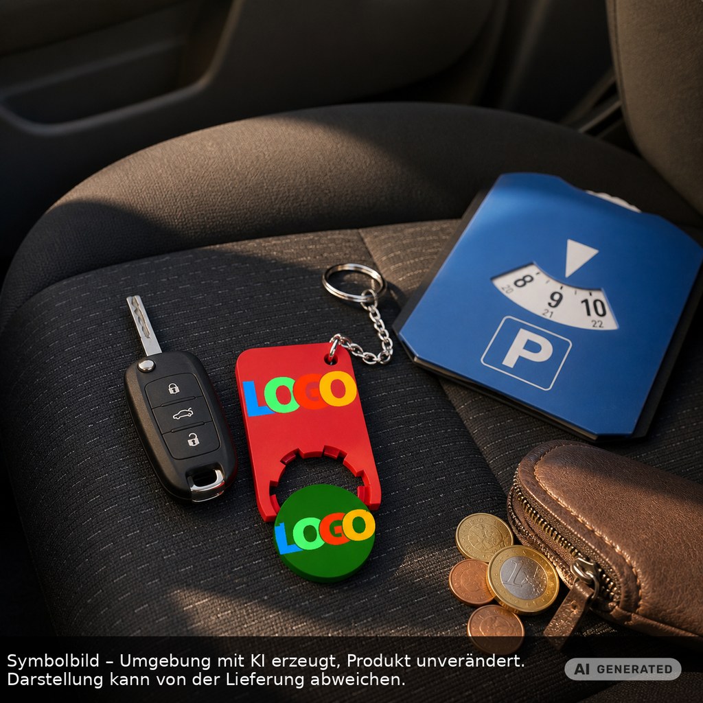 Chiphalter mit 1€-Chip "Beta" als Werbeartikel mit Logo bedrucken