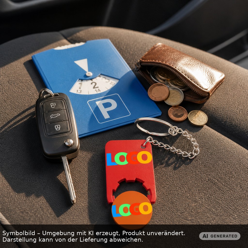 Chiphalter mit 1€-Chip "Beta" als Werbeartikel mit Logo bedrucken