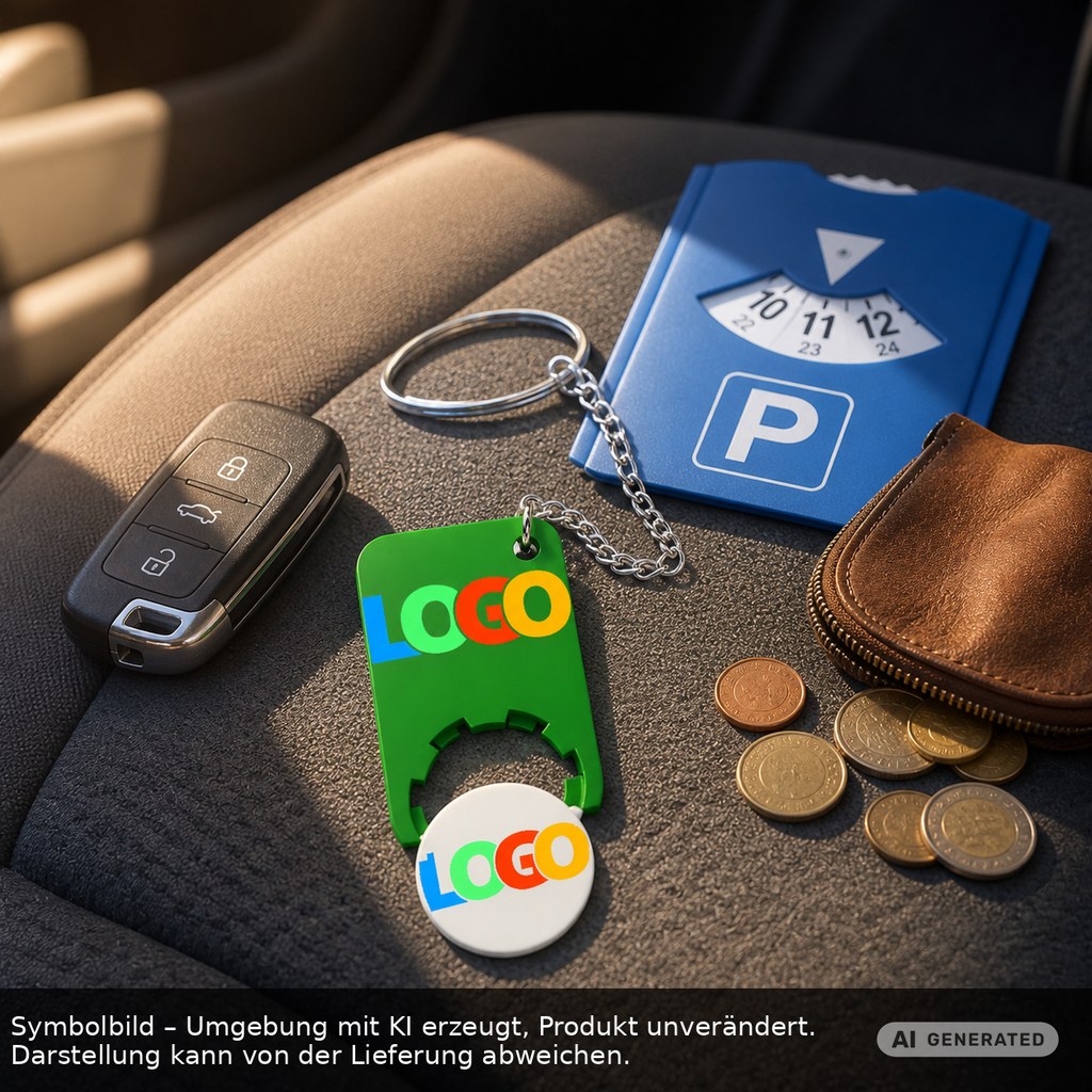 Chiphalter mit 1€-Chip "Beta" als Werbeartikel mit Logo bedrucken