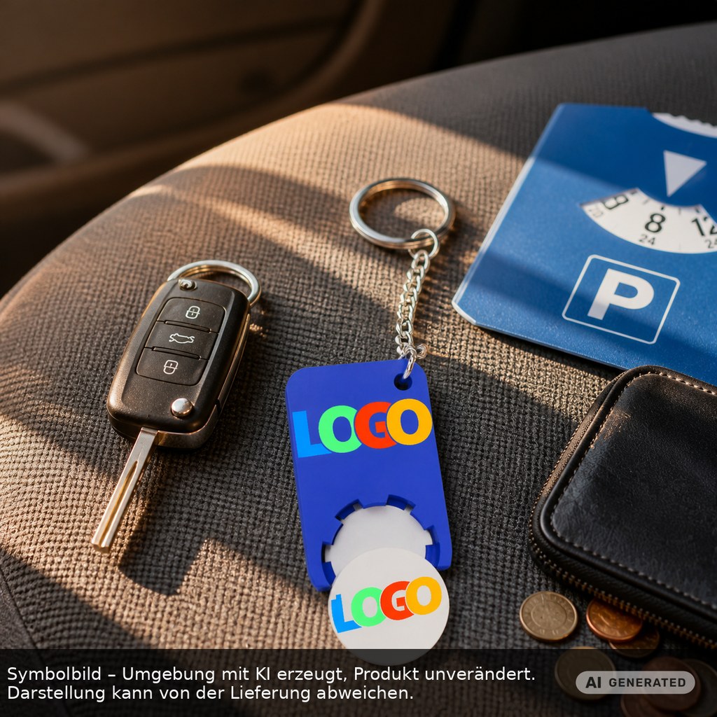 Chiphalter mit 1€-Chip "Beta" als Werbeartikel mit Logo bedrucken
