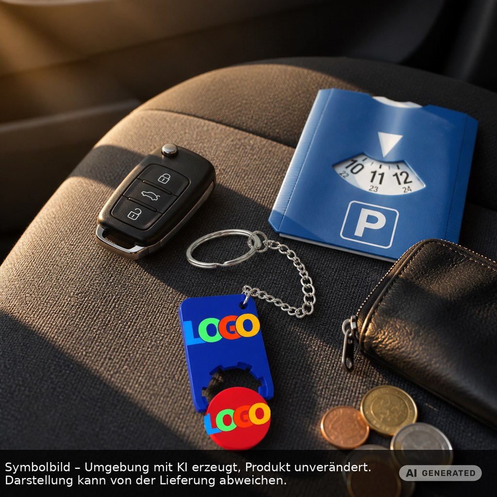 Chiphalter mit 1€-Chip "Beta" als Werbeartikel mit Logo bedrucken