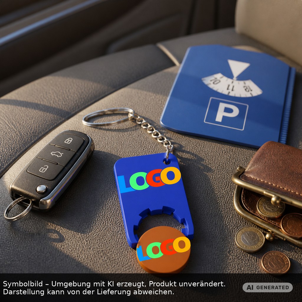 Chiphalter mit 1€-Chip "Beta" als Werbeartikel mit Logo bedrucken