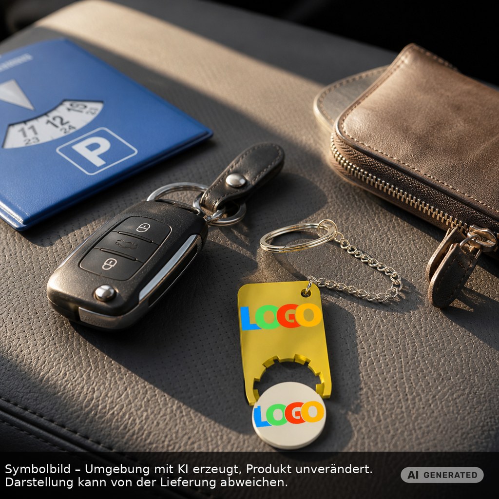 Chiphalter mit 1€-Chip "Beta" als Werbeartikel mit Logo bedrucken