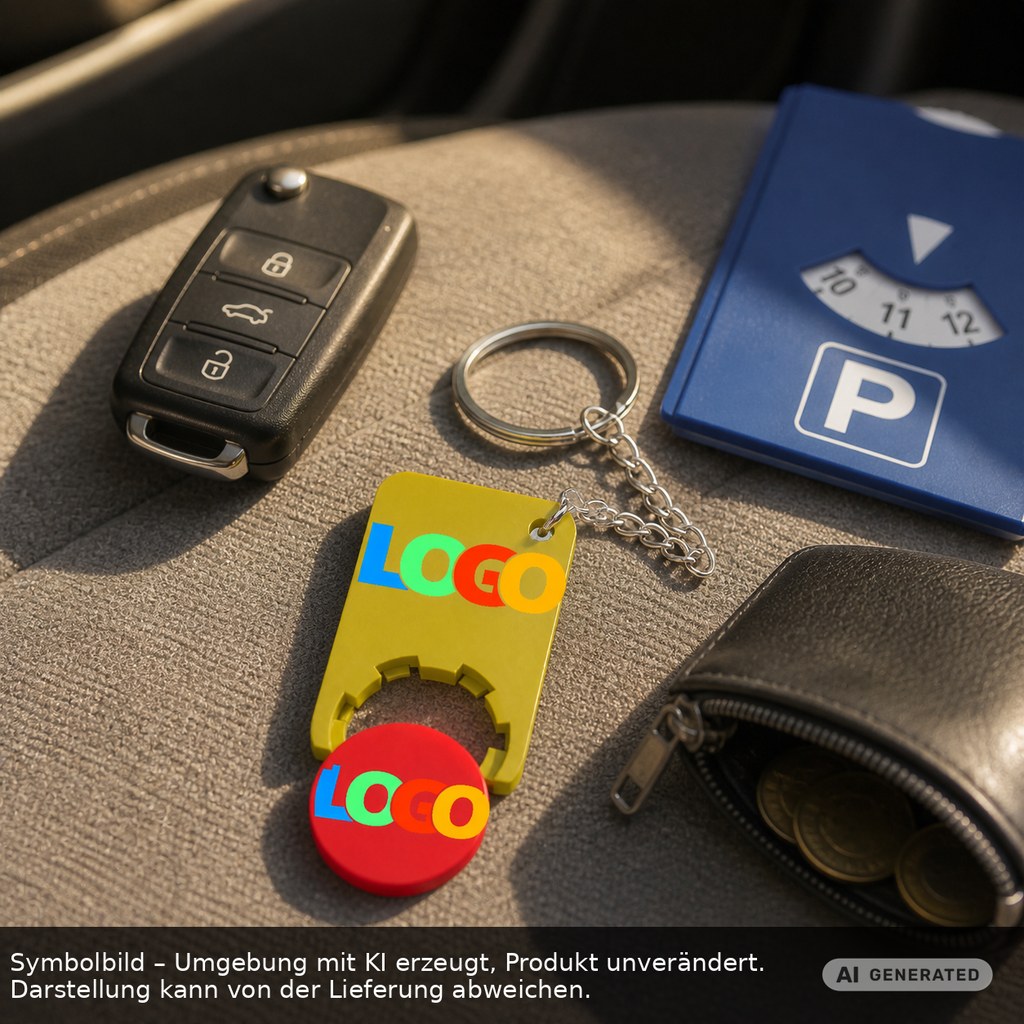 Chiphalter mit 1€-Chip "Beta" als Werbeartikel mit Logo bedrucken