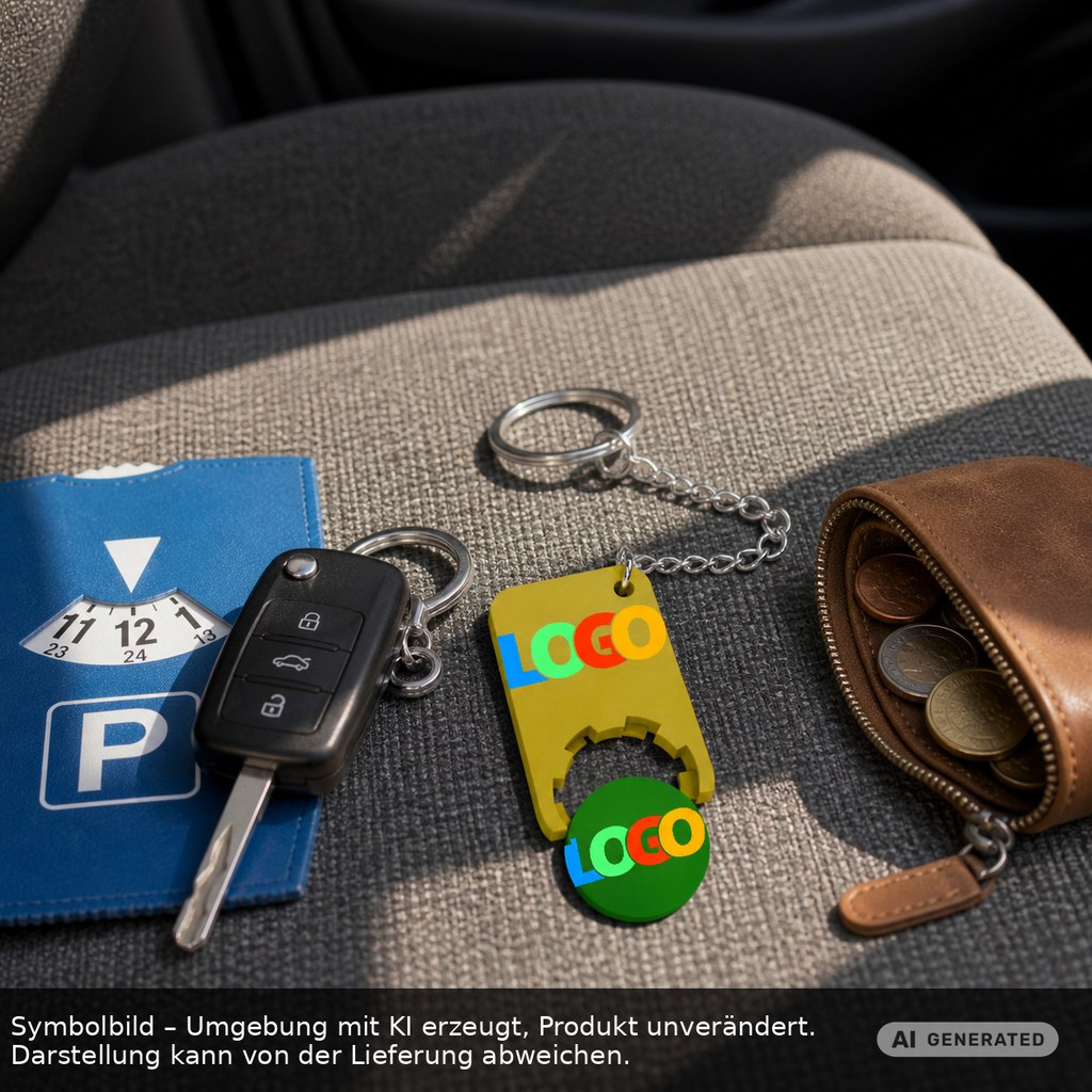 Chiphalter mit 1€-Chip "Beta" als Werbeartikel mit Logo bedrucken