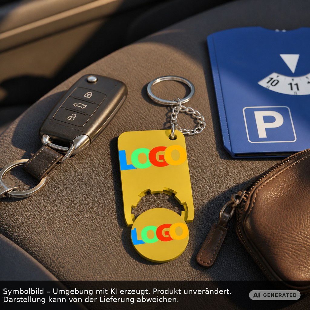 Chiphalter mit 1€-Chip "Beta" als Werbeartikel mit Logo bedrucken