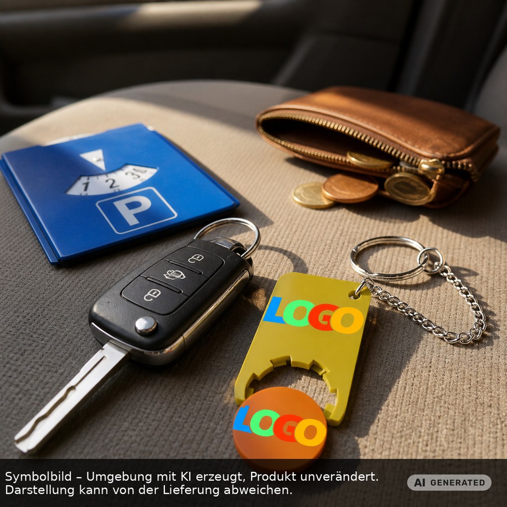 Chiphalter mit 1€-Chip "Beta" als Werbeartikel mit Logo bedrucken